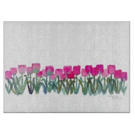 Blommigt Vår Rosa Tulip Grove Clearboard Board