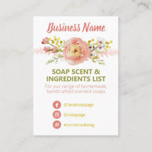 Blommigt Vår Soap Scent Ingredients List Visitkort