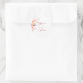  Blommigt Vår, sommartid i Bröllop Runt Klistermärke