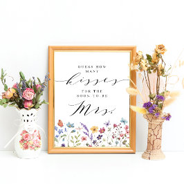 Blommigt Vår Summer Kisses Möhippa Game Poster