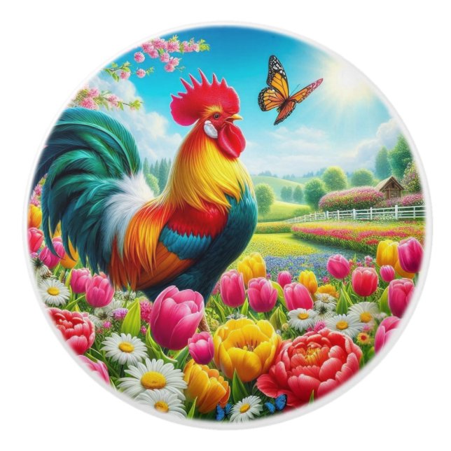 Blommigt/vår tupp/kycklingkonst knopp (Framsidan)