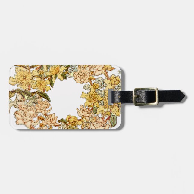 Blommigt Vår Utandning Flower Rosa Flots Art Bagagebricka (Horisontell Framsida)