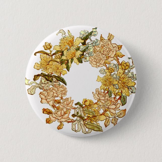 Blommigt Vår Utandning Flower Rosa Flots Art Knapp (Framsida)