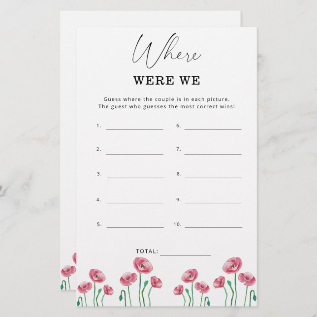 Blommigt Var var vi i möhippan? (Fram/baksida)