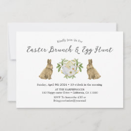 blommigt Vår Watercolor Påskägg påsk brunch Inbjudningar