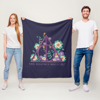 Blommigt - varje dag - ger grafik fleecefilt