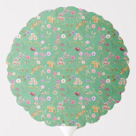 blommigt vatten färg mönster - rosa, lila, grönt-