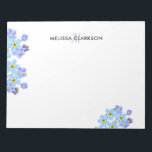 Blommigt Vattenfärg glöm inte att jag inte har mon Anteckningsblock<br><div class="desc">Botaniska vattenfärger Glöm mig att inte blommor personlig anteckningsblock Watercolor lövs design med monogram och namn. Du kan anpassa den och lägga till namn eller text och monogram.</div>