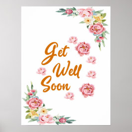 Blommigt Vattenfärg Hämta snart Poster