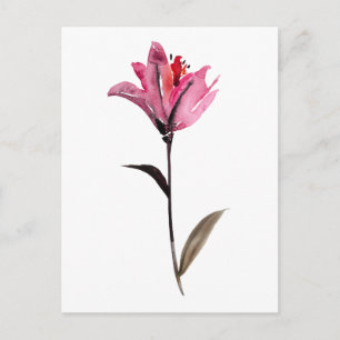 Blommigt Vattenfärg II Vykort