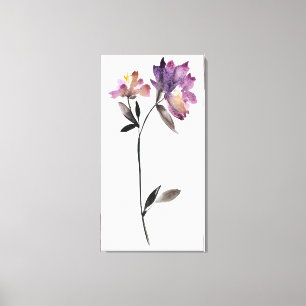 Blommigt Vattenfärg III Canvastryck