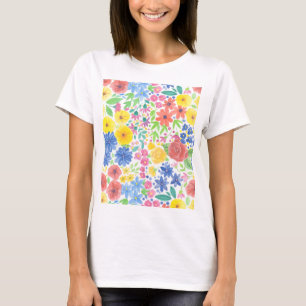 Blommigt vattenfärg mönster tee