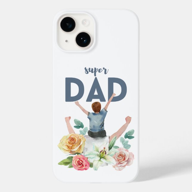 Blommigt Vattenfärg-Toppen-Pappa design (Baksida)