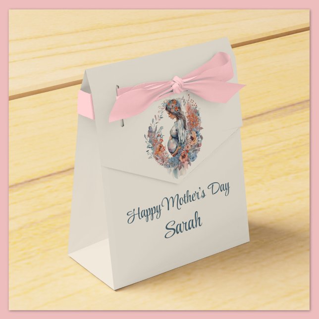 Blommigt Vattenfärgen Mor Day Mamma ska lämnas in Presentaskar (Skapare uppladdad)