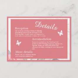 blommigt vattenfärgsblomma ro peony bröllop tilläggskort