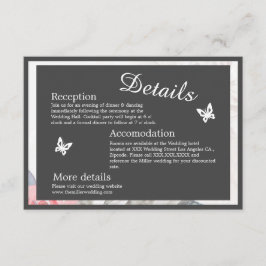 blommigt vattenfärgsblomma ro peony bröllop tilläggskort