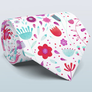 Blommigt Vattenfärgsnosruta Slips