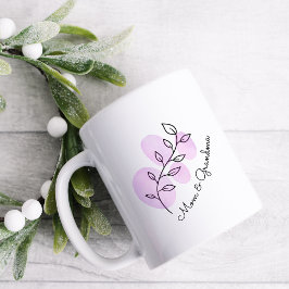 Blommigt VattenfärgsRosa Kaffemugg