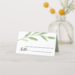 Blommigt Vattentärsmonteringskort för bröllopsfärg Placeringskort