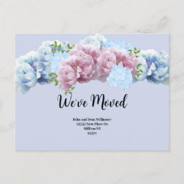 Blommigt Vi Flyttat vykort
