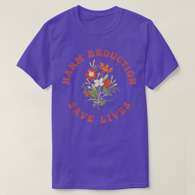 Blommigt Vibe - Harm Reduction T-Shirt (Design framsida)