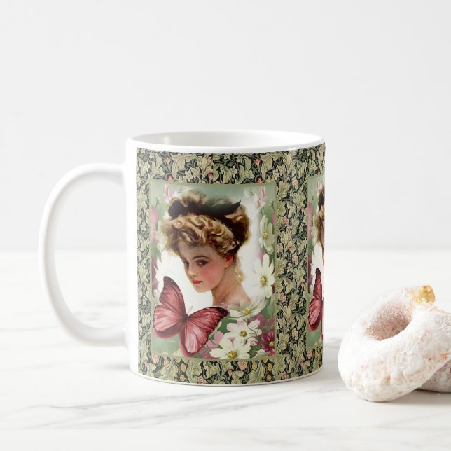 Blommigt Victorian Mugg (Med munk)