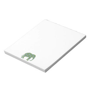 Blommigt Vild Elephant Anteckningsblock
