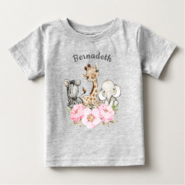 Blommigt VILD ONE Safari First Birthday Baby T-Shi T Shirt