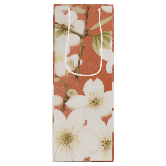 blommigt Vin Gift Bags (Framsidan)