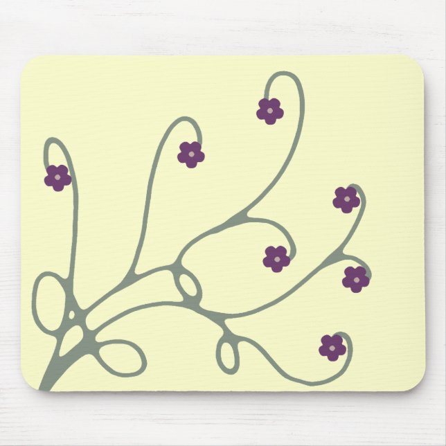 Blommigt Vine Swirl mousepad Musmatta (Framsidan)