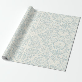 Blommigt Vines Arabesque Blue and Ivory Decoupage Presentpapper