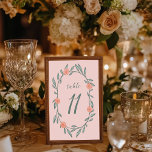 Blommigt Vinstockar Elegant för andningsskydd Chic Bordsnummer<br><div class="desc">Använda de här bordsnumren med dubbla blommigt som är söta för bröllop, förlovningsfest, möhippa eller andra händelser. Hand plockade av mig för dig. Lägg till en egen text på fram- eller baksidan genom att klicka på "personanpassa". Helt redigerbart, lägg även till din egen bakgrund färg. Klicka på Redigera design om...</div>