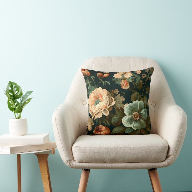 BLOMMIGT VINTAGE DESIGN DEKORATIV KUDDE (Stol)