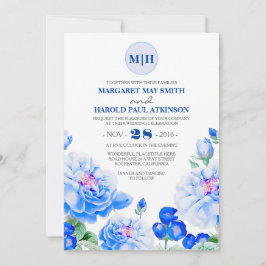 Blommigt Vintage Elegant Garden Wedding Wedding Inbjudningar