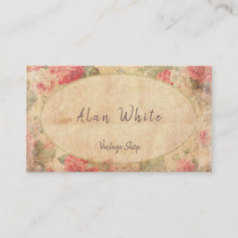 Blommigt Vintage Elegant Rustic Boutique Visitkort