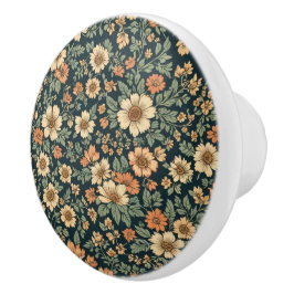 Blommigt vintage mönster knopp