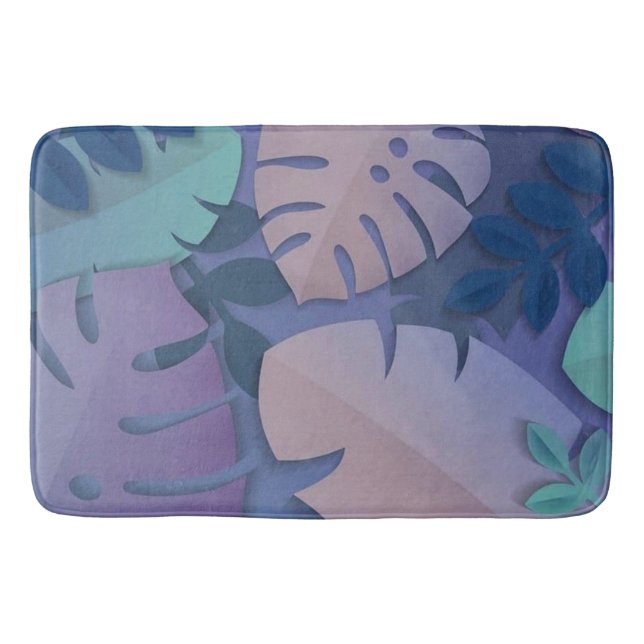 Blommigt Vintage - naturmålning färgstark Badrumsmatta (Framsidan)