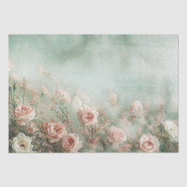 Blommigt Vintage Pastel Ro Peonies Decoupage