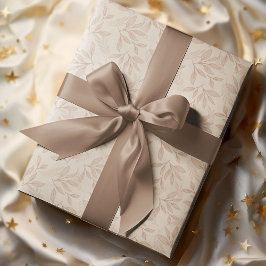 Blommigt Vintage Romantik Löv Mönster Presentpapper