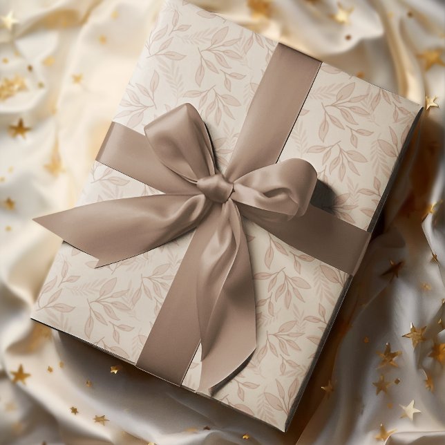 Blommigt Vintage Romantik Löv Mönster Presentpapper (Skapare uppladdad)