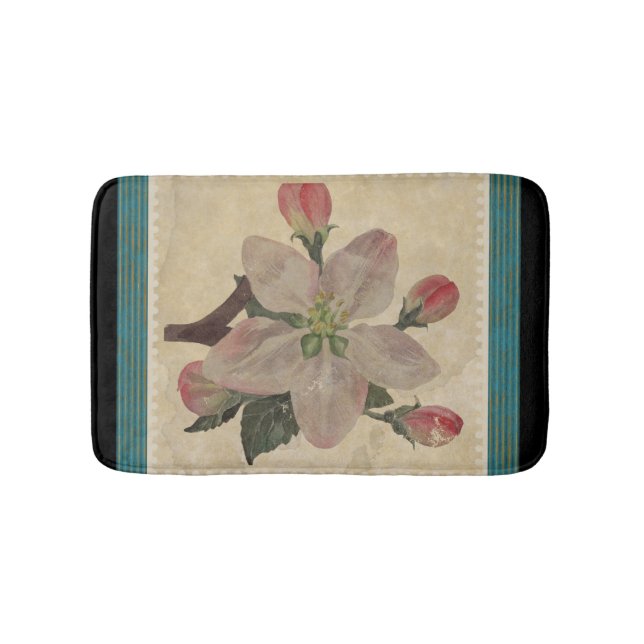 Blommigt:Vintagens badplatsmat Badrumsmatta (Framsidan)