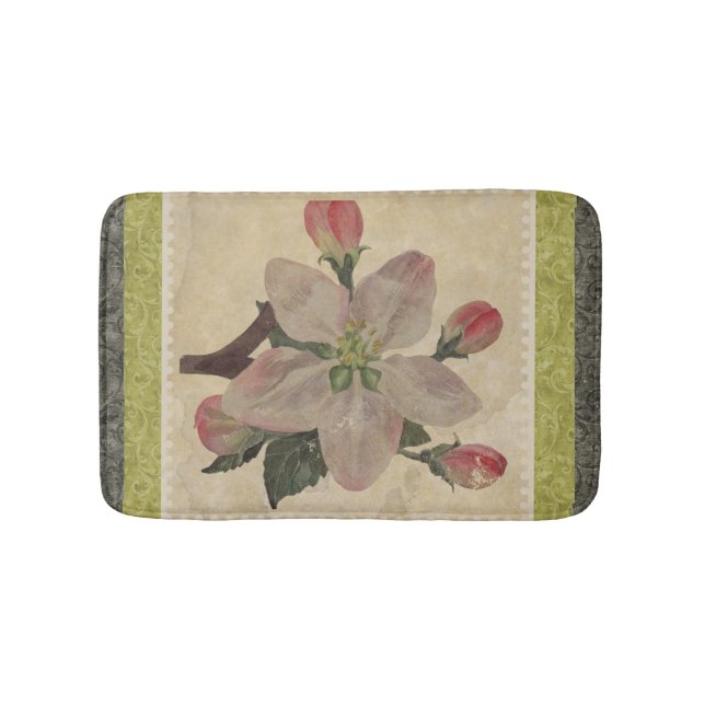 Blommigt:Vintagens badplatsmat Badrumsmatta (Framsidan)