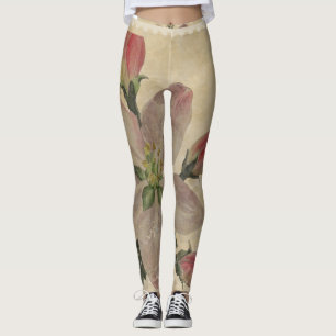 Blommigt:Vintagens kopplingar Leggings
