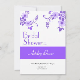Blommigt Violet Inbjudningar