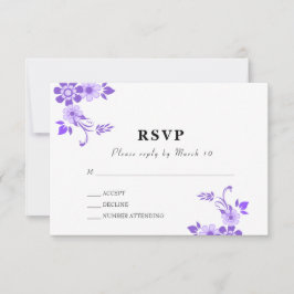 Blommigt Violet OSA Kort