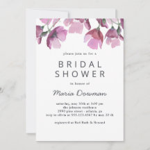 Blommigt violet vattenfärgsbouquet-Möhippa