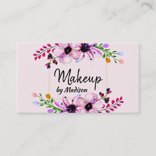 Blommigt Visitkort (Framsida)