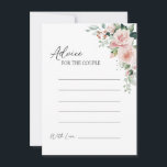 Blommigt Vita Bröllop-kort Rådkort<br><div class="desc">Den här blommigten vita bröllop-rådgivningskortet har en vacker neutralt i chicen svart eller vitt med enkel modern typografi och kalligrafi i elegant för att ange en sofistikerad ton för alla stil av händelser. Varje produkt är förskönad med vackra rosa ros och persiko- och elfenbenshydrangeer med detaljer om lush-eukalyptus och grönt...</div>