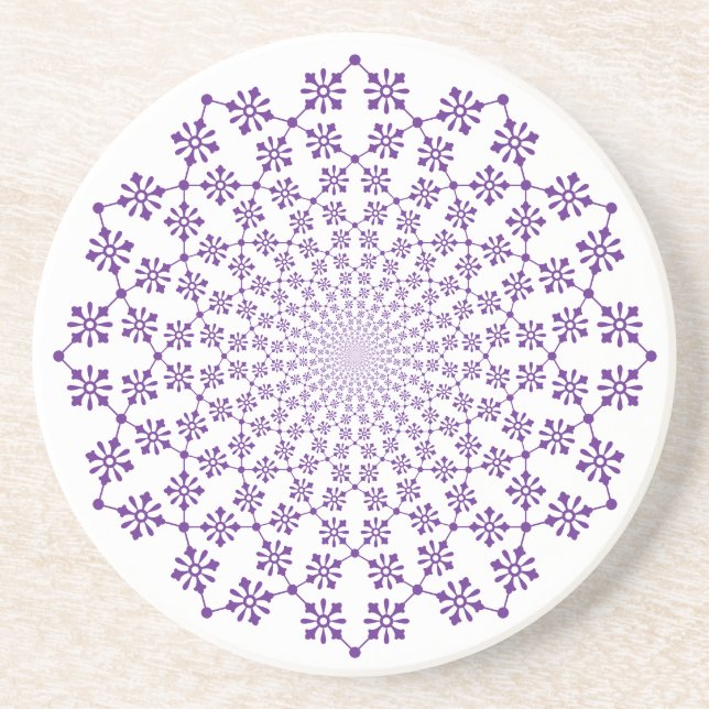 Blommigt Vortex Underlägg (Framsidan)