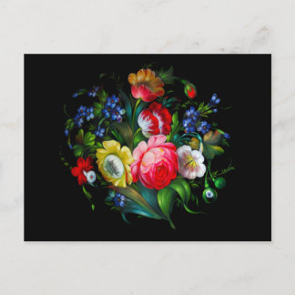 Blommigt vykort